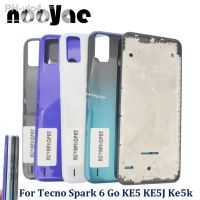 For Tecno Spark 6 Go KE5 Battery Door Cover Rear Case Back Housing Side Bottom Middle Bezel LCD Frame Panel Camera Glass Lens