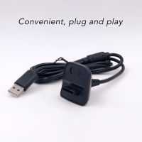 สายเคเบิลพีวีซีเครื่องชาร์จ USB สายชาร์จพร้อมแหวนแม่เหล็กสำหรับ360 Gamepad