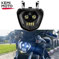 ไฟหน้า MT07สำหรับยามาฮ่า MT 07 MT-07โคมไฟ LED DRL FZ07 FZ 07 2014 2015 2016 2017 MT07ไฟหน้ารถจักรยานยนต์110W 12V ไฟ MT-07