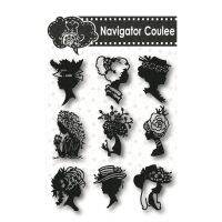 Metal cutting die woman avatar set graffiti scrapbook crafts stamps and die paper card making new cutting die for 2021