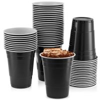 【CW】┇ﺴ♕  50 Pcs Disposable Cups  and Tableware Supplies 16 Oz Plastic Cup Wedding Birthday