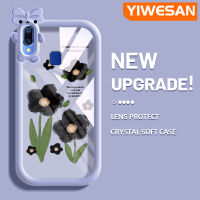 YIWESAN เคสสำหรับ VIVO Y95 Y91 Y91i การ์ตูน,เคสซิลิโคนนิ่มเคสโทรศัพท์โปร่งใสกันกระแทกหลากสีดอกไม้แฟชั่นน่ารักเคสป้องกันเลนส์กล้องถ่ายรูปลายสัตว์ประหลาดน้อย