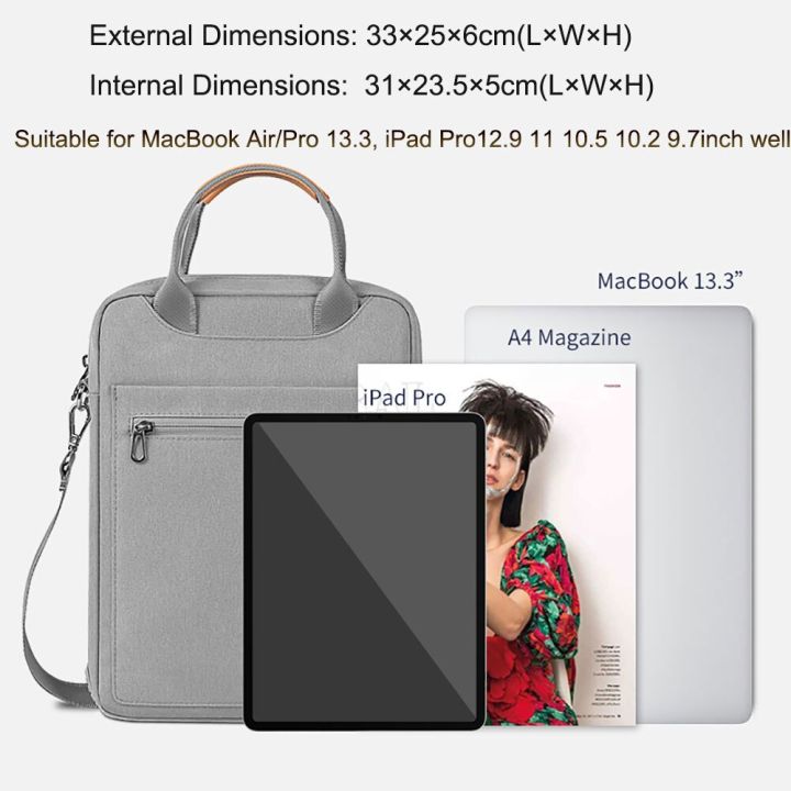 wwu-แล็ปท็อปถุงสำหรับแม็คบุ๊ค-pro-13-a2338-2022-m2-m1กันน้ำกระเป๋าสะพายไหล่สำหรับ-ipad-pro-12-9กระเป๋าใส่โน๊ตบุ๊คแบบพกพาถุงสำหรับแม็คบุ๊ค-macbook-air-13-6-m2