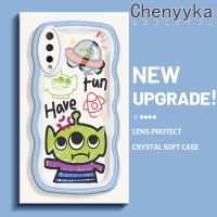 Chenyyka เคสสำหรับ Huawei Y9s เคสลายสัตว์ประหลาดต่างดาวสีสันสดใสน่ารักขอบครีมลอนนุ่ม เคสมือถือกันกระแทกแบบใสสร้างสรรค์ใสลายกล้องถ่ายรูปเรียบปลอกป้องกันซิลิโคน