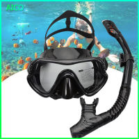 Snorkel , goggles, snorkel, ขนาดสากล หน้ากากดำน้ำ แว่นตาดำน้ำ ท่อหายใจ ป้องกันหมอก แว่นดำน้ำ สำหรับดำน้ำตื้นและดำน้ำลึก ใหญ่ซิลิโคนหน้ากากหน้ากากดำ