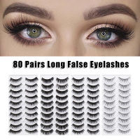 80 Pairs Fake Eyelashes 8 Style Thick Long Eye Lashes Beauty Makeup Women Girls