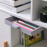 Self Stick Pencil Tray Under Desk Drawer Storage Box Hidden Stationery Organizer Stand For Pens Office Home Storage Organizer