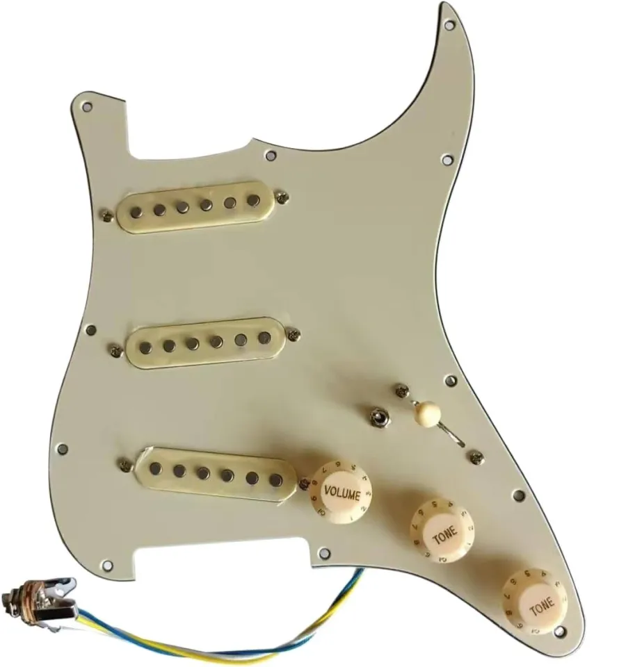 Loaded Prewired 3-Ply Pickguard with Wilkinson SSS Alnico 5 Single