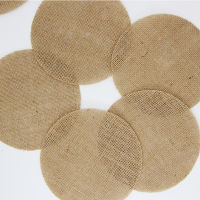 10pcs Rustic Burlap Round Tea Cup Coaster Pads Burlap Placemat Jute Tablemats Heat Resistant Small Kitchen Dining Table Mat