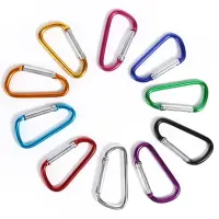 {Ready}10pcs Carabiner Keychain Clip Outdoor Climbing Keyring Hook Buckle (Random)