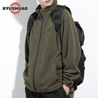 KYUSHUAD เสื้อโค้ทขนสัตว์ขนแกะผู้ชายใหม่เสื้อโค้ทผู้ชายหนาคู่