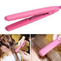 Mini Pink Ceramic Electronic Hair Straightener Iron Chapinha Straightening Corrugated Irons Hair Crimper Styling Tools 100 240V