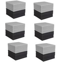 72 Pcs Acoustic Foam Board,Studio Wedge Tile,Acoustic Foam Soundproof Pyramid Studio Treatment Wall Panel 2.5X30X30cm