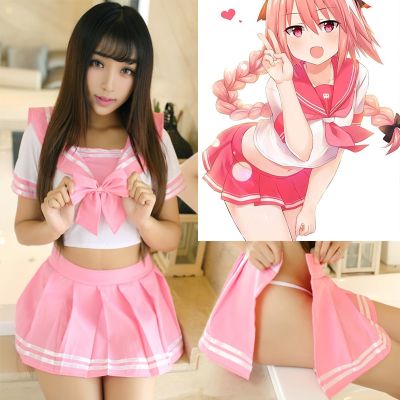 Japan Anime Cosplay Cute JK Uniform Set Japanese Kawaii School Girl Clothes Short Sleeve Sexy Lingerie Exotic Apparel For Women
