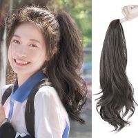 [COD] Ponytail wig female long hair imitation bandage micro-curl fake ponytail clip summer natural curly