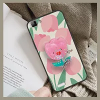 Silicone Durable Phone Case For VIVO Y35 Cartoon Fashion Design Dirt-resistant protective cartoon foothold Back Cover