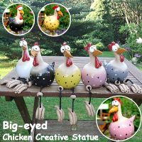 Anime Fairy Statue Resin handicraft big eye chicken hanging chicken long foot pendant ornament garden Vinyl Model Figure 28cm