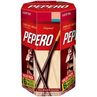 ?สินค้าขายดี? [Pepero Original 180g](มีหลายรส หลายขนาด)  PEPERO ล็อตเต้ เปเปโร่ เปปเปอโร ป๊อกกี้เกาหลี ขนมเกาหลี บิสกิตแท่งเคลือบช็อกโกแลต ALMOND