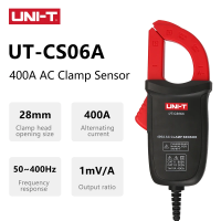 UT-CS06A UNI-T 400A เซ็นเซอร์แคลมป์มิเตอร์วัดกระแส AC; เซ็นเซอร์มัลติมิเตอร์สำหรับ UT61E + UT196 UT139C UT117C UT136B + แคลมป์มิเตอร์วัดกระแสตัวเลือก