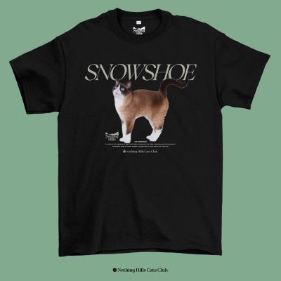 เสื้อยืดลาย SNOWSHOE CAT (สโนว์ชู) Clic Cotton Unisex by 【Nothing Hills】
