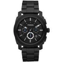 Fossil Mens Machine FS4552นาฬิกาโครโนกราฟสแตนเลสสีดำสำหรับผู้ชาย