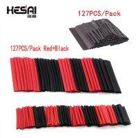 127PCS/Lot Black Red 2/2.5/3.5/5/7/10/13mm internal diameter Heatshrink Tubing Tube Sleeving Wrap Wire DIY Connector Repair Electrical Circuitry Parts