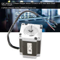 CNC NEMA23 2 เฟส Stepper Motor 57CM23 5A 2.1Nm 8mm Shaft 76mm ความยาว