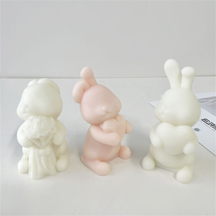 hugging-diy-aromatherapy-plaster-soap-cartoon-rabbit-candle-mold