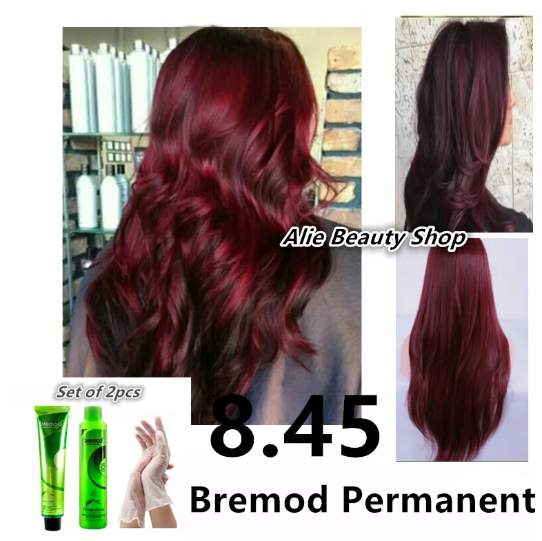 Burgundy Hair Color with Oxidant (  Bremod Permanent Hair Color ） |  Lazada PH