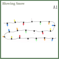 Blowing 0.5M 1/12 dollhouse Miniature สายพลาสติกหลายสี Christmas Lights