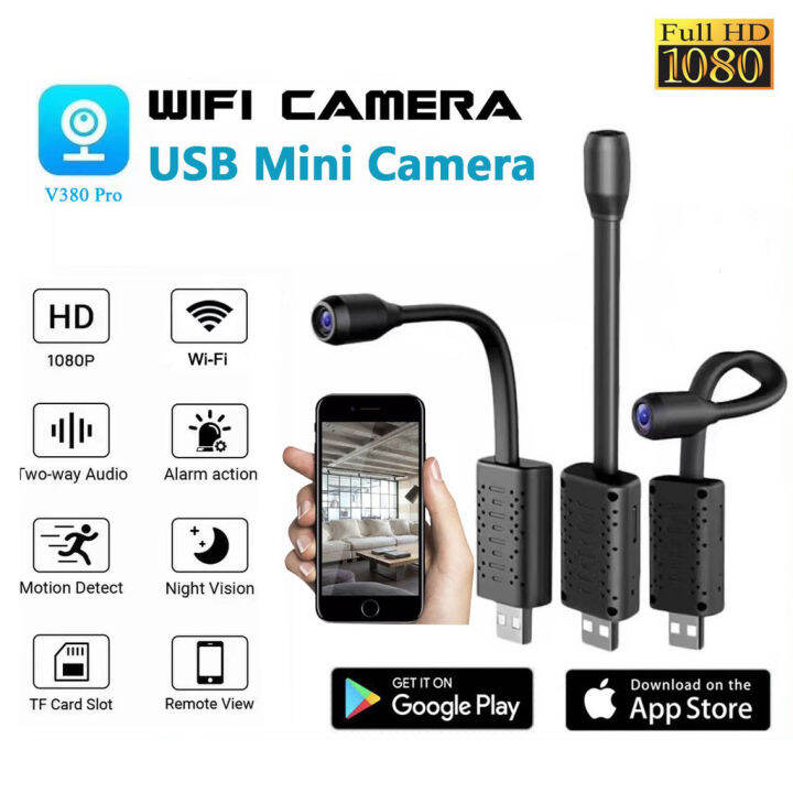 V380 Pro 1080P HD Mini Camera connect to mobile phone Wireless USB