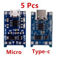 5ชิ้น5โวลต์1A ไมโคร/ชนิด-C/มินิ18650 TP4056แบตเตอรี่ลิเธียมบอร์ดชาร์จโมดูลชาร์จที่มีการป้องกันแบบ Dual Flitions Li-Ion