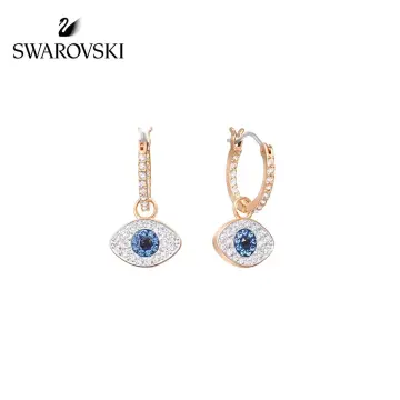 Swarovski Evil Eye Symbolic Hoop Earrings - Rose Gold