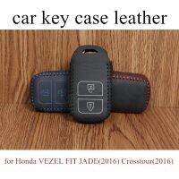 ✘♕ Only Red new arrival car key case hand sewing leather car key cover for Honda VEZEL FIT JADE(2016) Crosstour(2016) Crider(2016)