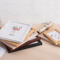 ◄✜┇ Nature Solid Wooden Frame A4 A3 Black White Red Blue Color Picture Photo Frame with Mats for Wall Mounting Hardware Included