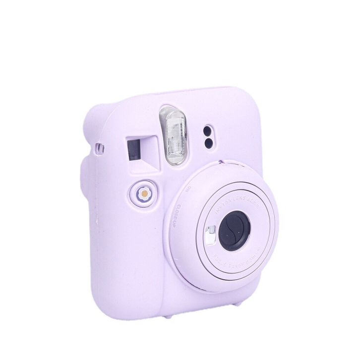 สำหรับ-mini12-fujifilm-instax-เคสครอบปกป้องซิลิโคนสำหรับกล้องสีลูกอมกระเป๋าสำหรับกล้องโพลารอยด์-mini-12อุปกรณ์เสริมกล้องสำเร็จรูป