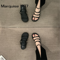 Marquise1997 ้องเท้าผูหญิง รองเท้าแตะลิ่ม รองเท้าแตะเสริมส้นผู้หญิง ระบาย อากาศ ทันสมัย เหมาะ สม เฉพาะ FDL2392ZO0 39Z230926