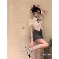 Sweet Spicy Fried Street Of JK Uniform Suits Summer Skirts Pure Female Hubble-Bubble Sleeve Shirt Skirt Two-Piece