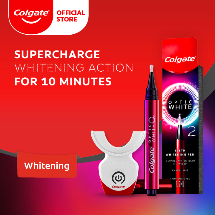 Colgate Optic White O2 Teeth Whitening Kit with LED Teeth Whitening