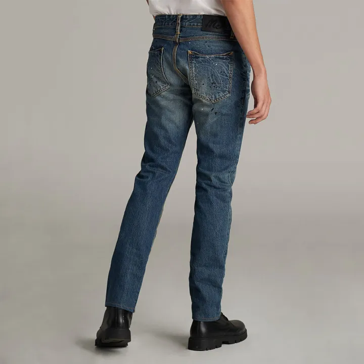 mc-jeans-กางเกงยีนส์ผู้ชาย-กางเกงยีนส์-แม็ค-แท้-ผู้ชาย-ทรงกระบอกขาตรง-straight-สียีนส์-ดีเทลปักกระเป๋าด้านหลัง-maip151