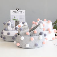 Hair Ball Cotton Rope Woven Basket Nordic Desktop Cosmetic Storage Basket Dormitory Snack Toy Box Home Decoration Flower Pot