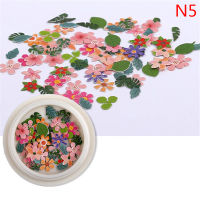 youyuanbai2 50ชิ้น/กล่อง Nail Art Charms ดอกไม้ Rose Ultra Thin wood Pulp Patch DIY Nail Art