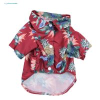 Pota Pets Summer Coconut Tree Pineapple Print Hawaii Beach Shirt Blouse Dog Clothes