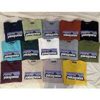 Patagonia เสื้อสวมหัวพิมพ์ลายจุดย้อนยุค Pata หลากสีใส่ลำลองหลวมผ้ากำมะหยี่หนาคอกลมเสื้อคู่ชายและเสื้อกันหนาวสตรีสินค้าใหม่♧ตาแมว