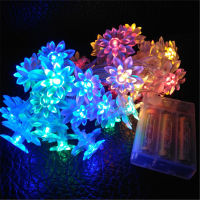 LED Lotus String Lights Decoration 5,10M Christmas New Years Decorative Lamps Battery Flash Flower Garlands USB Fairy Light