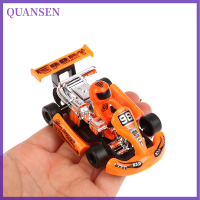 QUANSEN เด็กดึงกลับ Power Racing รถ Power Kart เด็กปริศนารถของเล่นรถ