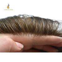 Invisible Hairline Ultra Thin Skin V-loop Mens Toupee Human Hair Replacement Poly Skin Wigs for Men PU Hair Systems All Colors Gift ของขวัญ