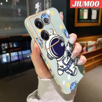 เคส JIUMOO สำหรับ OPPO Reno 8 Pro 5G Reno8 Reno 7 4G F21 Pro F21s Pro เคสโทรศัพท์แฟชั่นนักบินอวกาศสุดหรูแบบบางเคสโทรศัพท์ซิลิโคนนิ่มลายด้านที่สร้างสรรค์คลุมทั้งหมดเคสป้องกันทนแรงกระแทกกล้อง