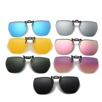 New Fashion Reversible Rimless Polygonal Myopic Glasses Polarized Clip-on