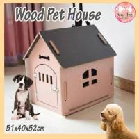 Pet Wood House บ้านหมา บ้านแมว บ้านสัตว์เลี้ยง บ้านไม้ ผลิตจากไม้ มีให้เลือกหลายขนาด S-XL